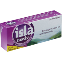 Isla Moos zuckerfrei Cassis plus Vitamin C Pastillen