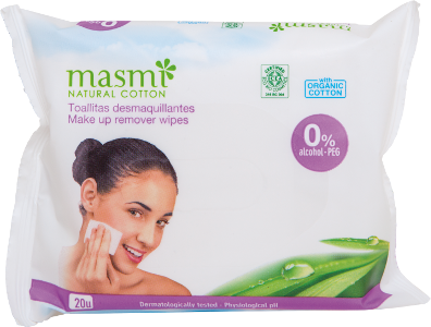 Bio Make-up Reinigungstücher Masmi 20 Stück